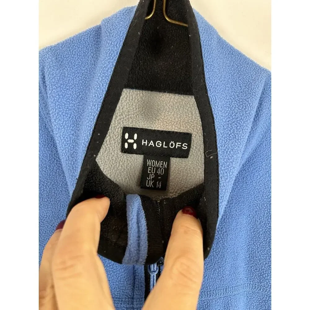 Haglofs Women's Blue Polartec Fleece Jacket Size 40 Medium‎
